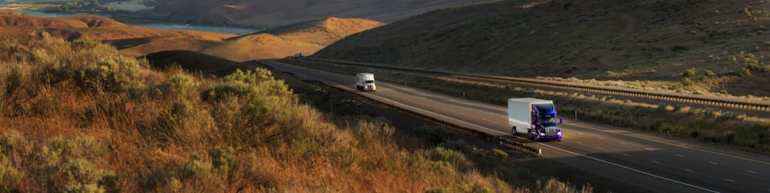white truck road