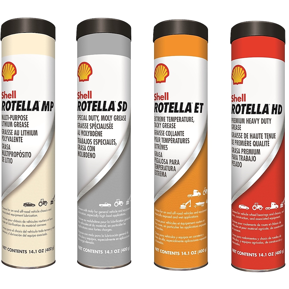 Shell Rotella Greases bottles