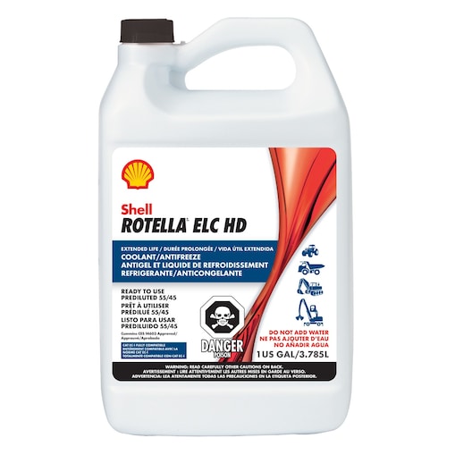 Rotella ELC HD coolant is known for long service life, protection, and optimal thermal performance. It's suitbable for a wide-range of engine types.