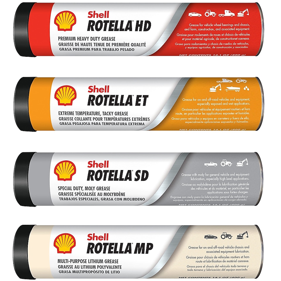 Shell Rotella Greases bottles
