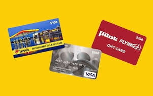three gift cards