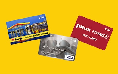 three gift cards