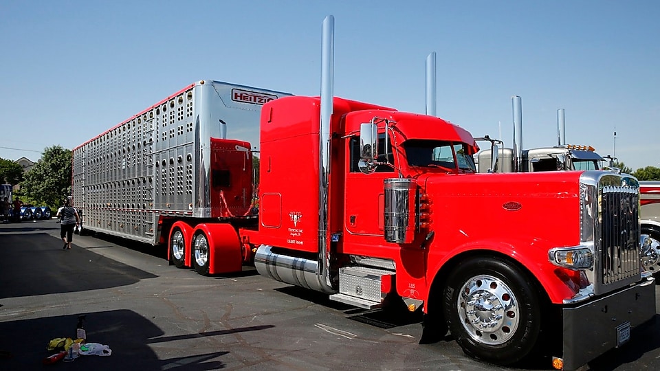 4th Place Tractor/Trailer Division - Jarrod Russell - Jerseyville, IL - 2015 Peterbilt 389; 2015 Wilson Cattle Trailer