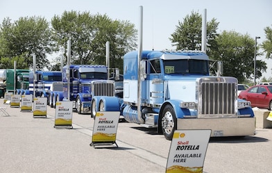 trucks in line