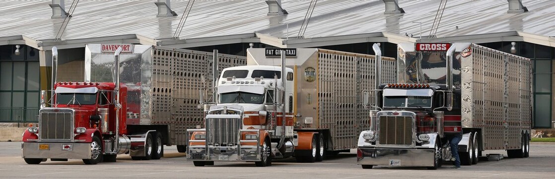 three trucks